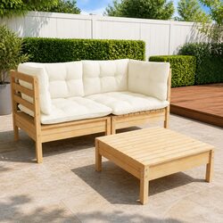 Comfortable 3 Piece Outdoor Lounge Set with Great Value