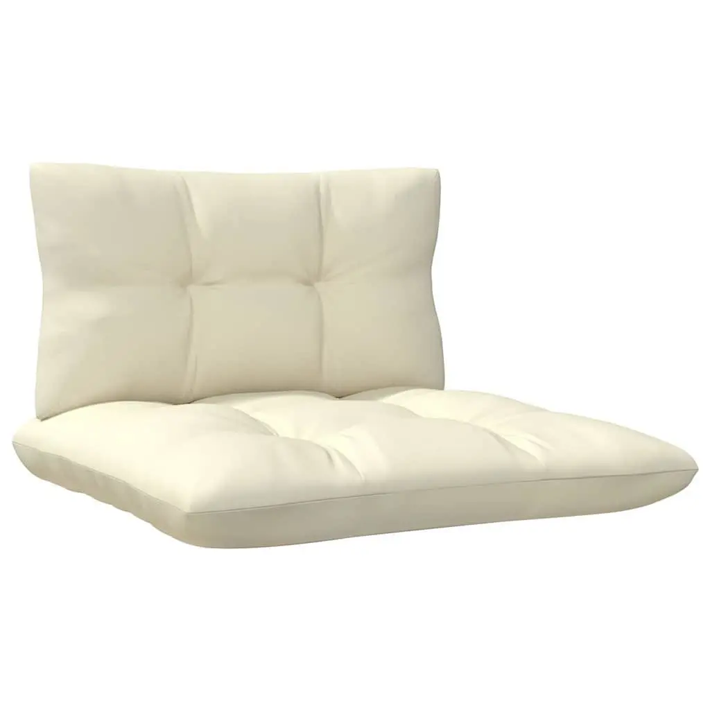 Garden Lounge Set Outdoor Patio Furniture 4 Piece Cream Cushions Pinewood