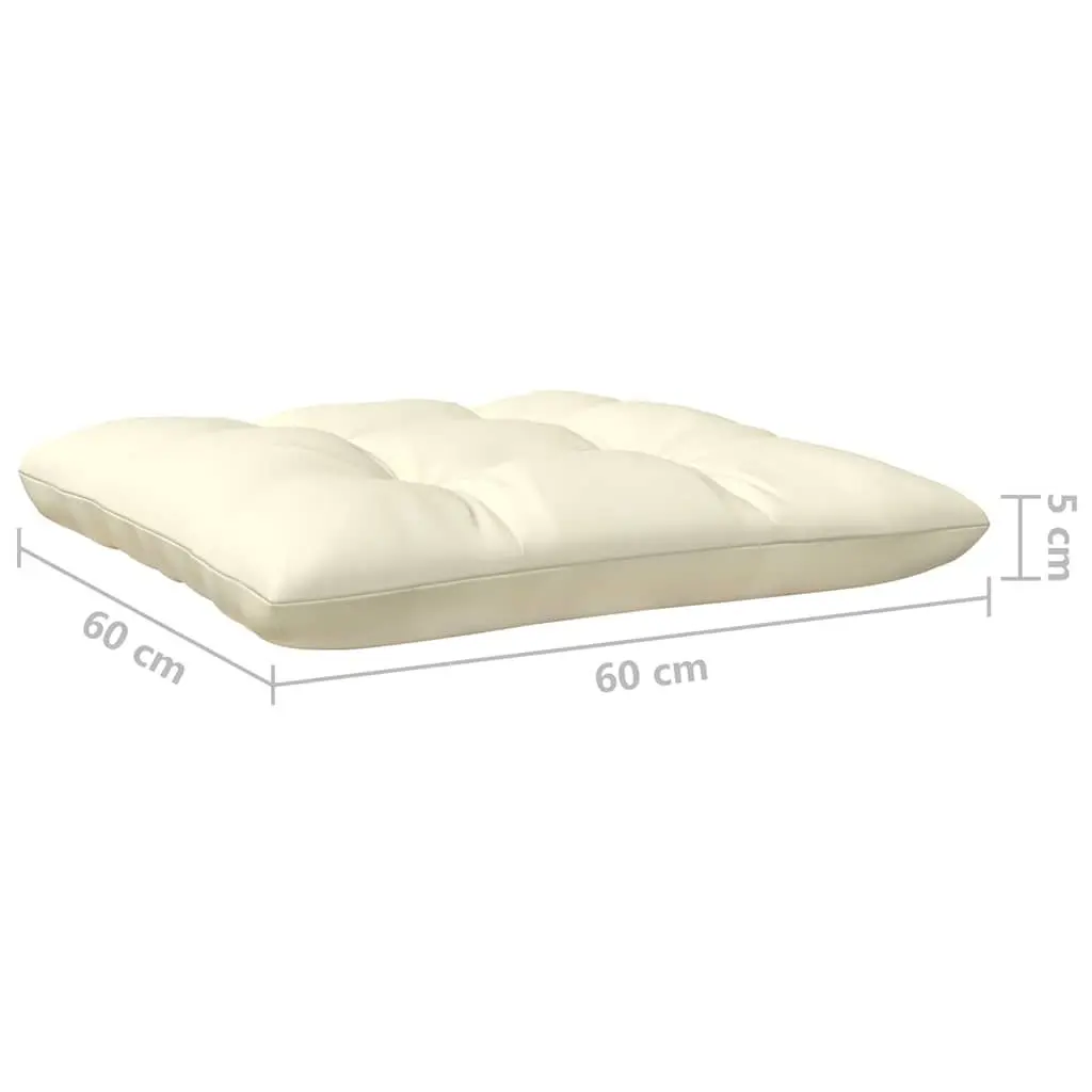 Garden Lounge Set Outdoor Patio Furniture 4 Piece Cream Cushions Pinewood
