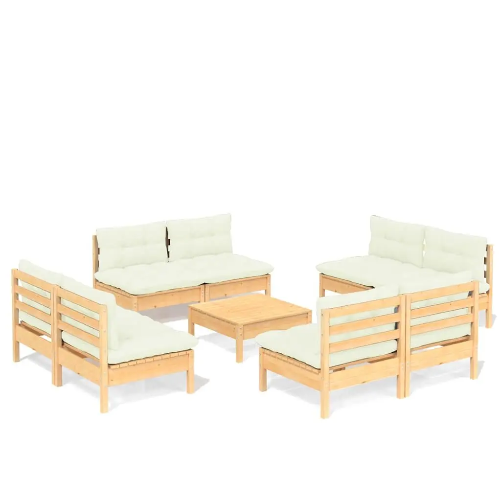 Garden Lounge Set 9 Piece Outdoor Furniture Patio Seating with Cushions