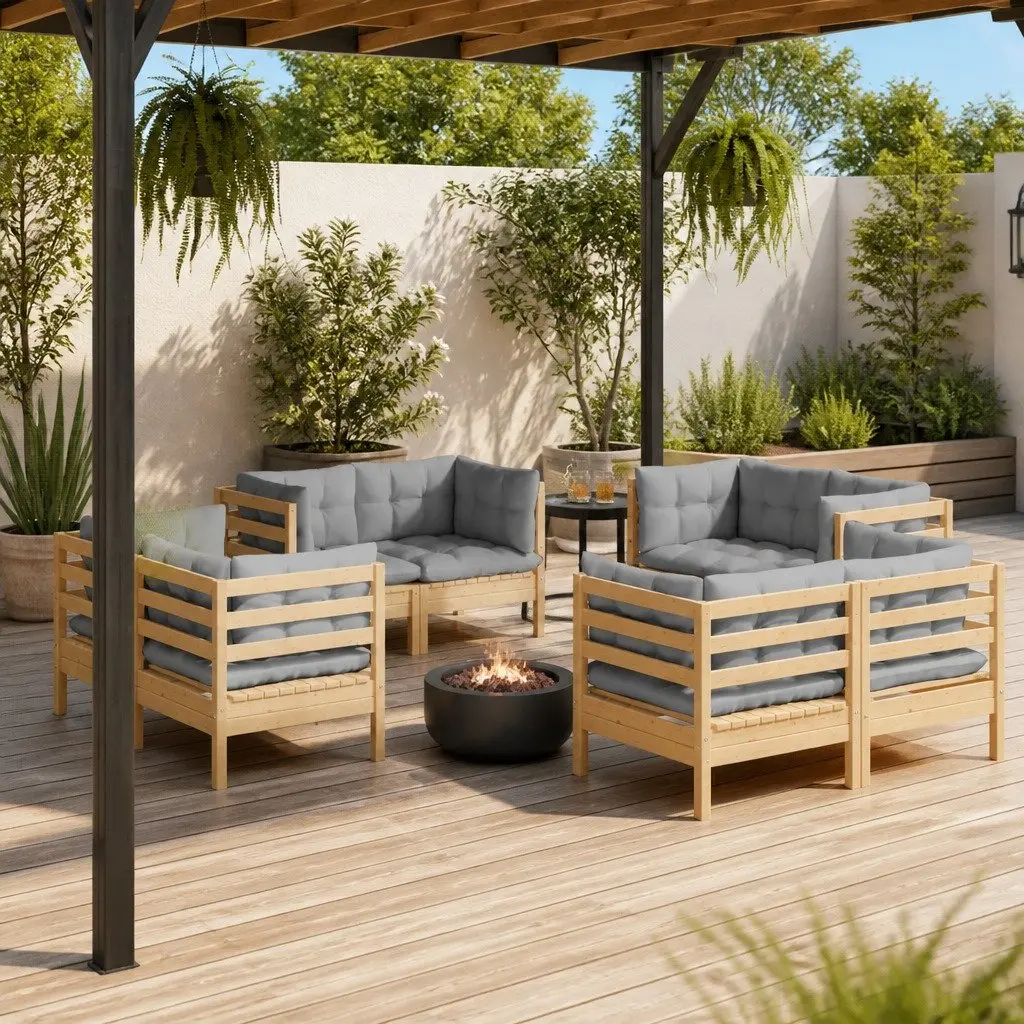 8-Piece Garden Lounge Set for Comfort & Style
