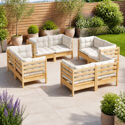 Reliable Garden Lounge Set with Cream Cushions