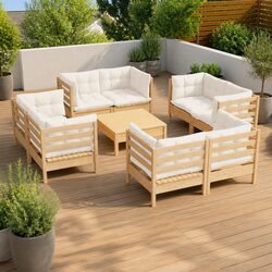 Comfortable and Durable 9-Piece Outdoor Lounge Set