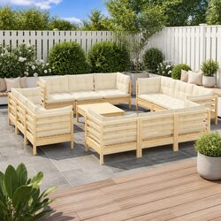 Comfortable and Practical 13 Piece Garden Lounge Set