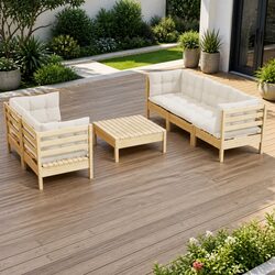 Comfortable and Stylish 6 Piece Garden Lounge Set