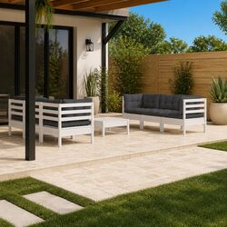 Practical 7-Piece Garden Lounge Set Made of Pinewood
