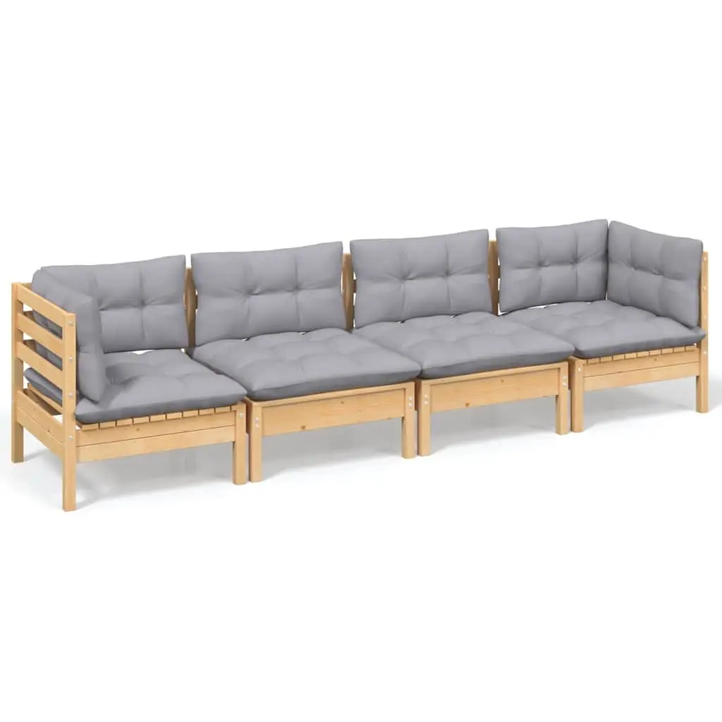 4 Piece Garden Lounge Set with Comfort and Style