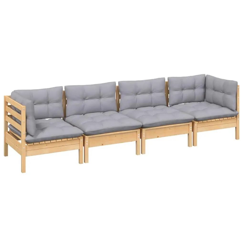 4 Piece Garden Lounge Set with Comfort and Style