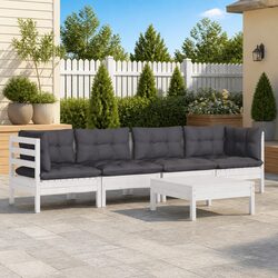 Reliable 5 Piece Garden Lounge Set with Cushions