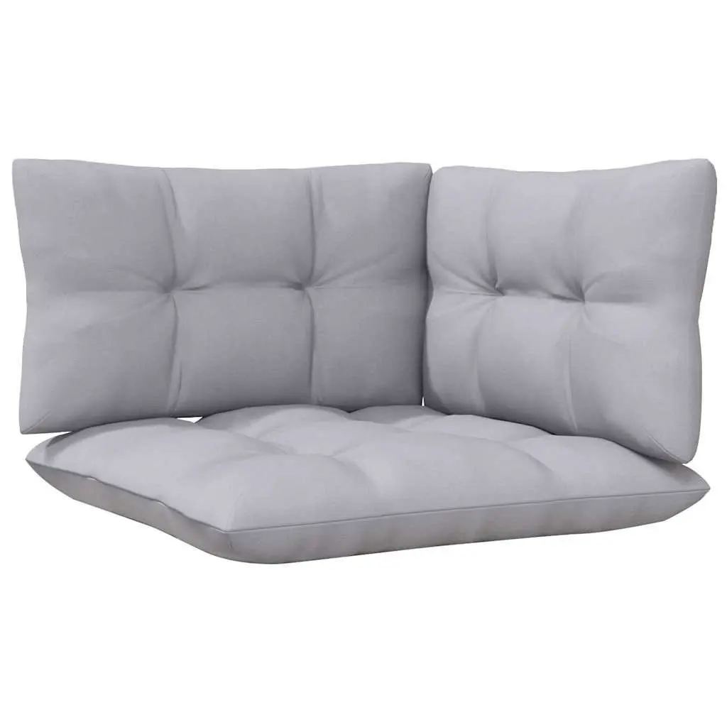 Garden Lounge Set 8 Piece Outdoor Patio Furniture with Grey Cushions Solid Wood