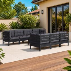 Warm and Inviting 8 Piece Garden Lounge Set