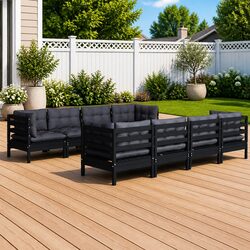 9 Piece Garden Lounge Set: Comfort Meets Practicality
