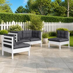Reliable 4 Piece Lounge Set with Cushions for Outdoor Use
