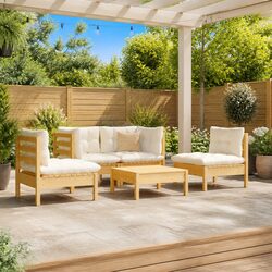 Comfortable 5 Piece Garden Lounge Set for Outdoor Living