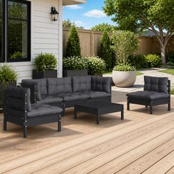Reliable 6-Piece Garden Lounge Set with Comfortable Cushions