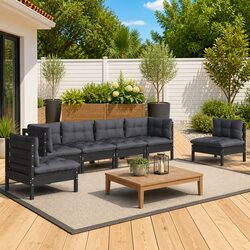 Comfortable and Durable: 6 Piece Garden Lounge Set