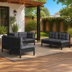 Comfortable and Value-Focused 6 Piece Garden Lounge Set