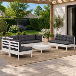 Reliable and Comfortable 8 Piece Garden Lounge Set