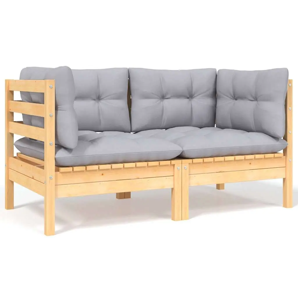 8-Piece Pinewood Lounge Set for Comfort