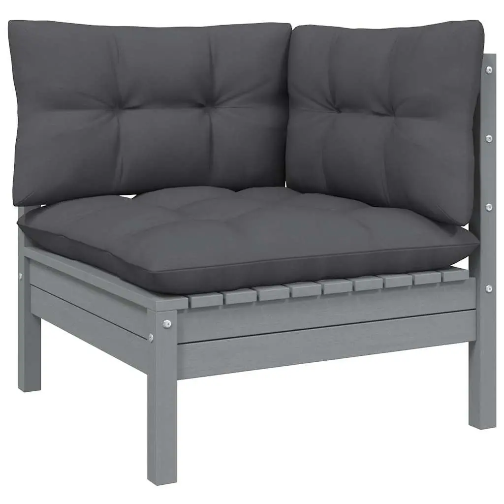 Garden Lounge Set Outdoor Patio Furniture 6 Piece Grey
