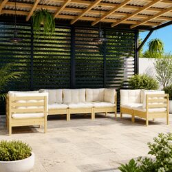 Comfortable and Reliable 7 Piece Garden Lounge Set