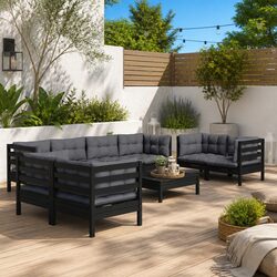 Quality and Comfort with Our 9 Piece Garden Lounge Set