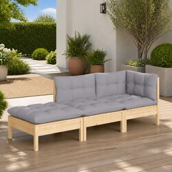 Reliable 3 Piece Garden Lounge Set with Modular Design
