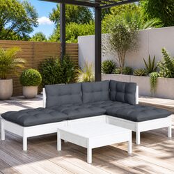 Reliable 5-Piece Garden Lounge Set with Comfort Cushions