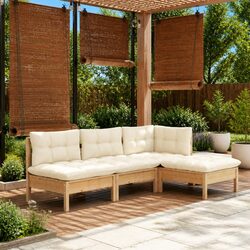 Comfortable and Versatile 4 Piece Garden Lounge Set