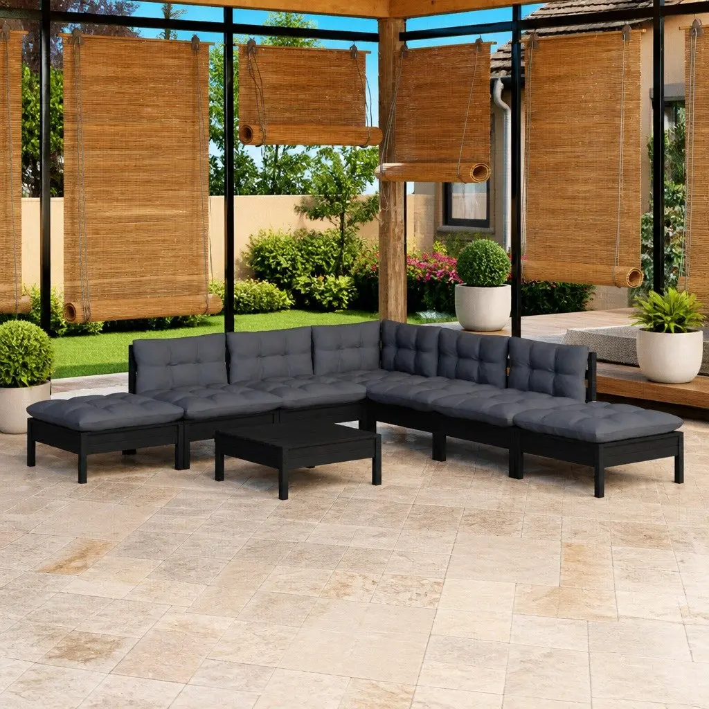 8 Piece Garden Lounge Set with Cushions