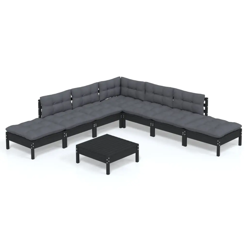 8 Piece Garden Lounge Set with Cushions