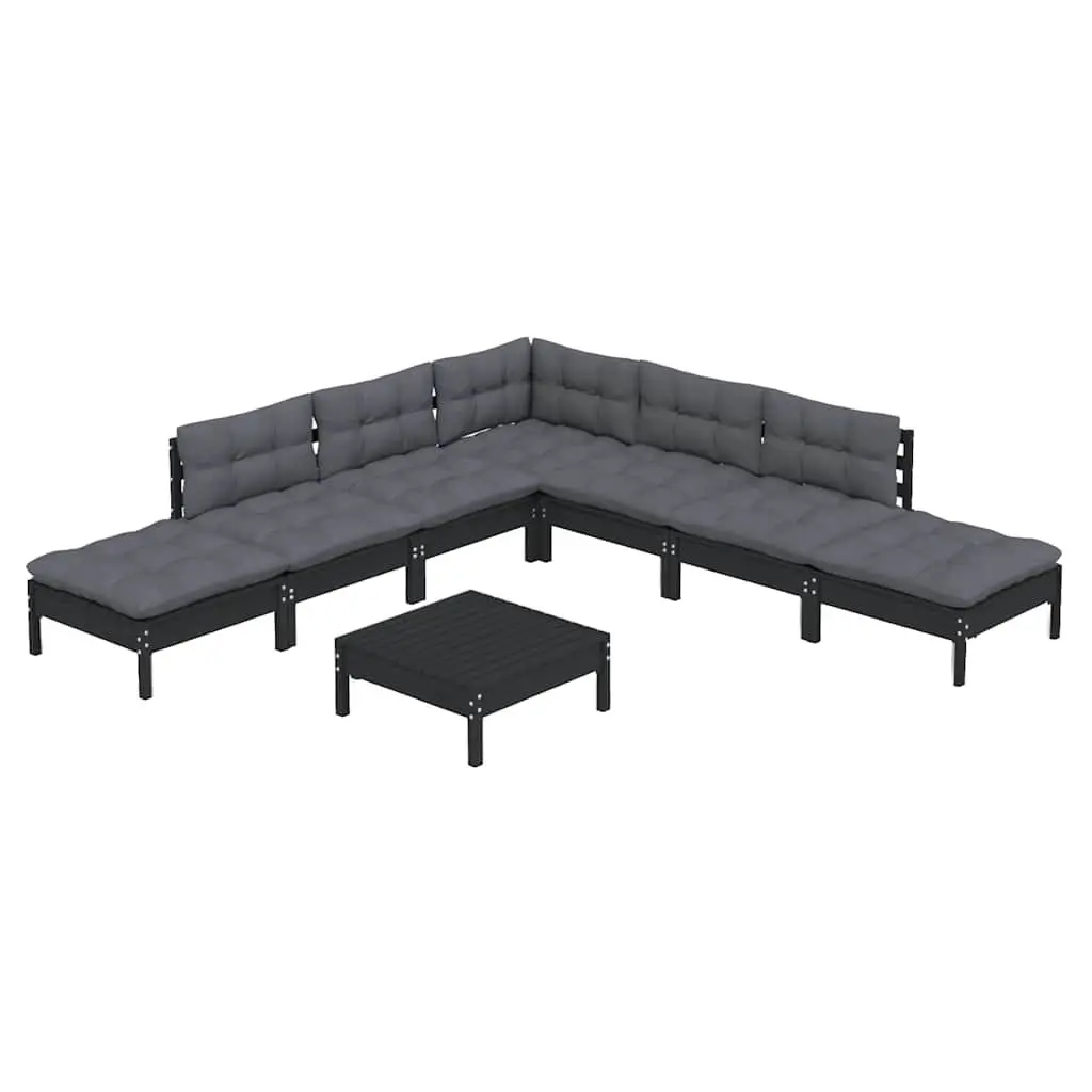 8 Piece Garden Lounge Set with Cushions