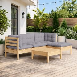Comfortable 5 Piece Garden Lounge Set with Practical Value