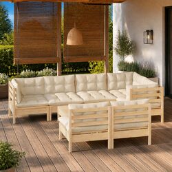 Reliable and Cozy 8 Piece Garden Lounge Set