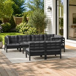 Reliable 8-Piece Garden Lounge Set with Comfort