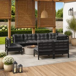 Comfort Meets Durability: 8-Piece Garden Lounge Set
