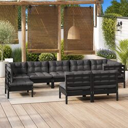 Comfortable and Practical 9-Piece Garden Lounge Set