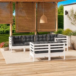 Reliable and Stylish 7 Piece Garden Lounge Set with Cushions