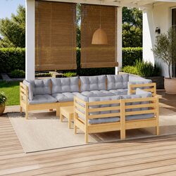Comfortable and Practical 8 Piece Garden Lounge Set