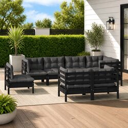 Reliable 8-Piece Garden Lounge Set with Cozy Cushions
