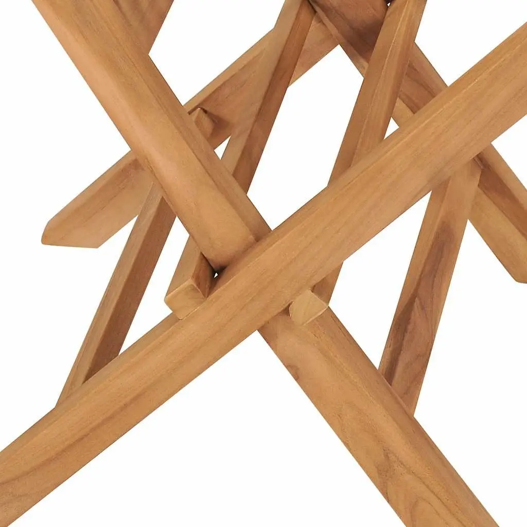 Folding Garden Chairs 6 pcs Solid Teak Wood Outdoor Seating Brown Set