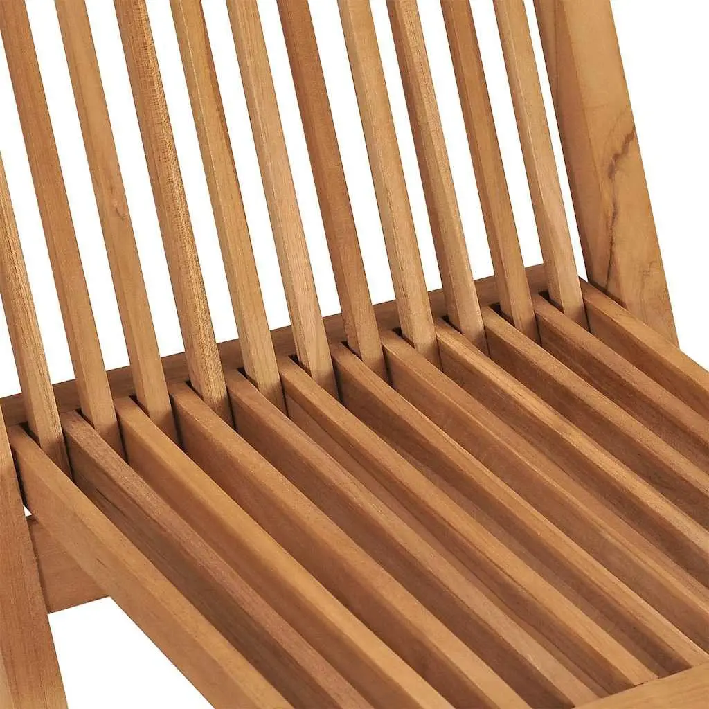 Folding Garden Chairs 6 pcs Solid Teak Wood Outdoor Seating Brown Set