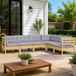 Comfortable and Practical 6 Piece Garden Lounge Set