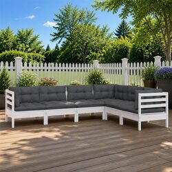 Comfortable and Reliable 6-Piece Lounge Set in White