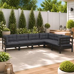 Practical and Stylish 6 Piece Outdoor Lounge Set with Cushions