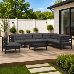 Reliable and Comfortable 8-Piece Lounge Set for Your Patio