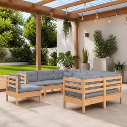 Reliable 9 Piece Garden Lounge Set with Comfort Cushions