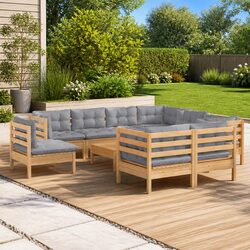Comfortable and Durable 10-Piece Outdoor Lounge Set