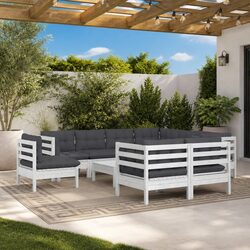 Comfortable and Durable 10-Piece Garden Lounge Set