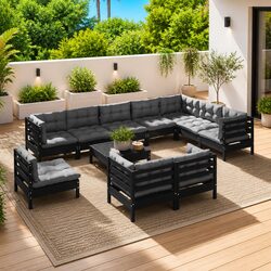 Comfortable and Reliable 11-Piece Garden Lounge Set